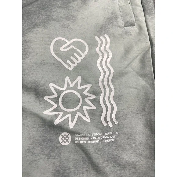 Stance Shorts Mens XL Green Complex Hybrid Beach Wicking Stretch Outdoor Swim - Picture 3 of 15